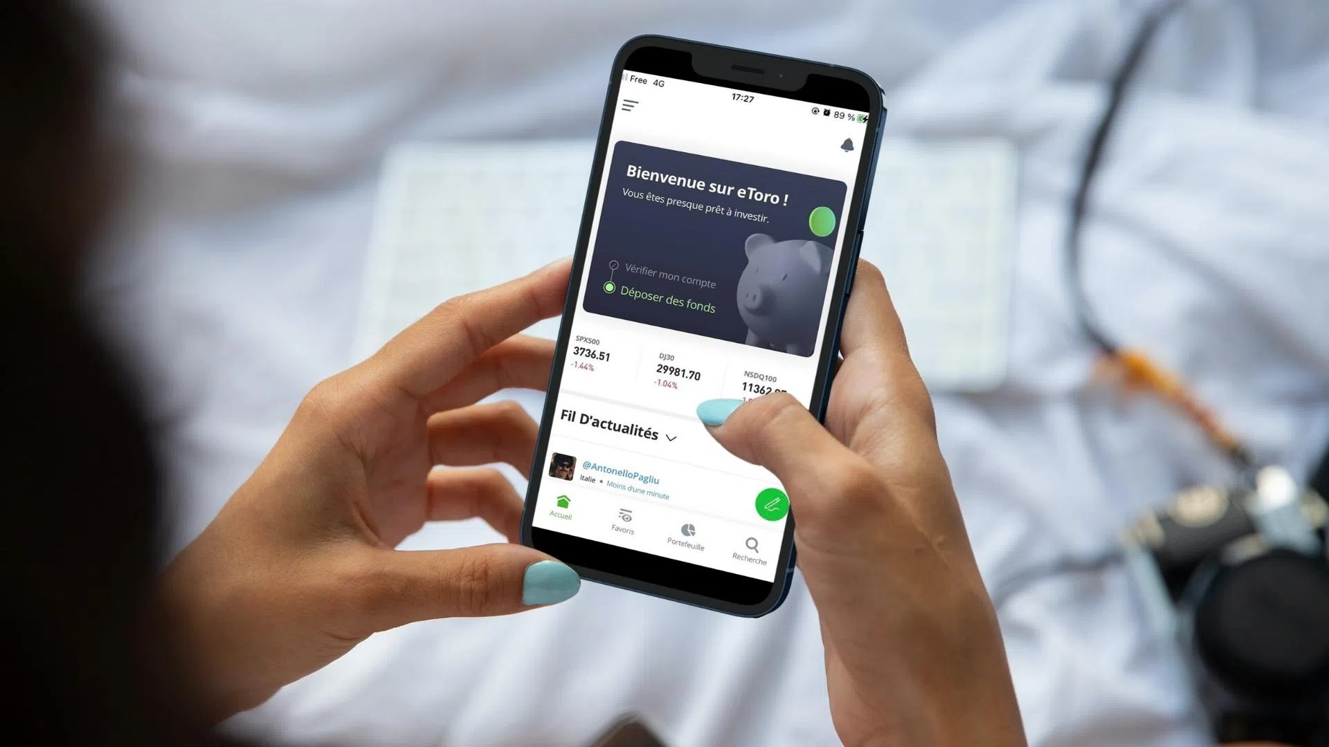 les fonctionnalités sur l’application mobile etoro