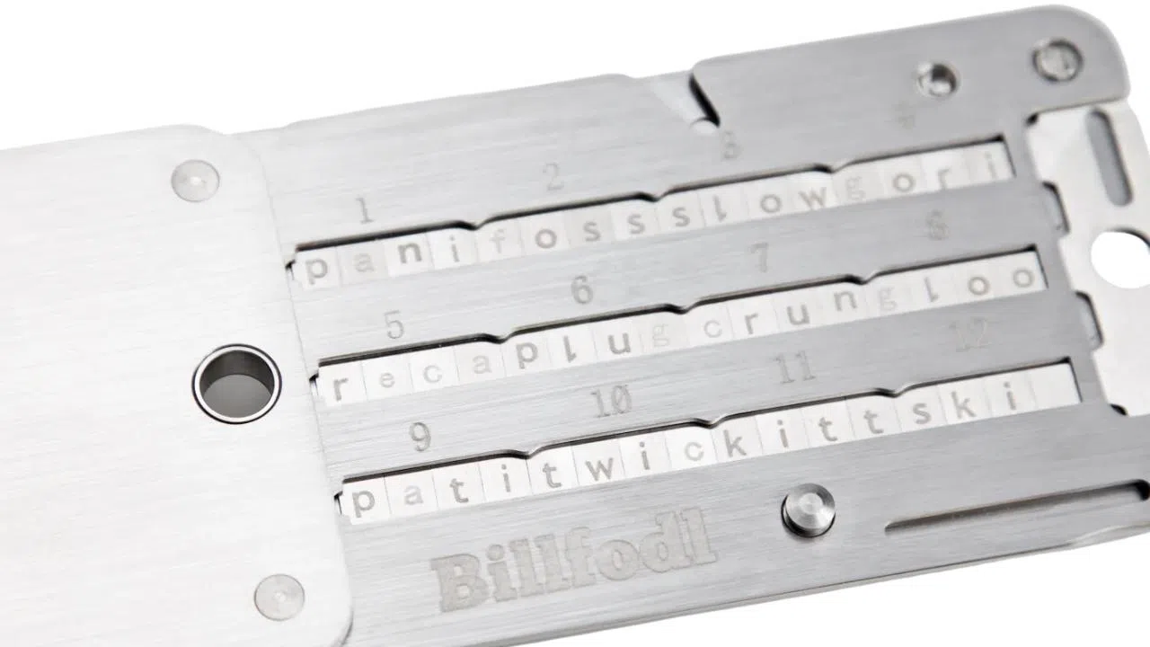 phrase de récupération ledger nano x billfodl seed