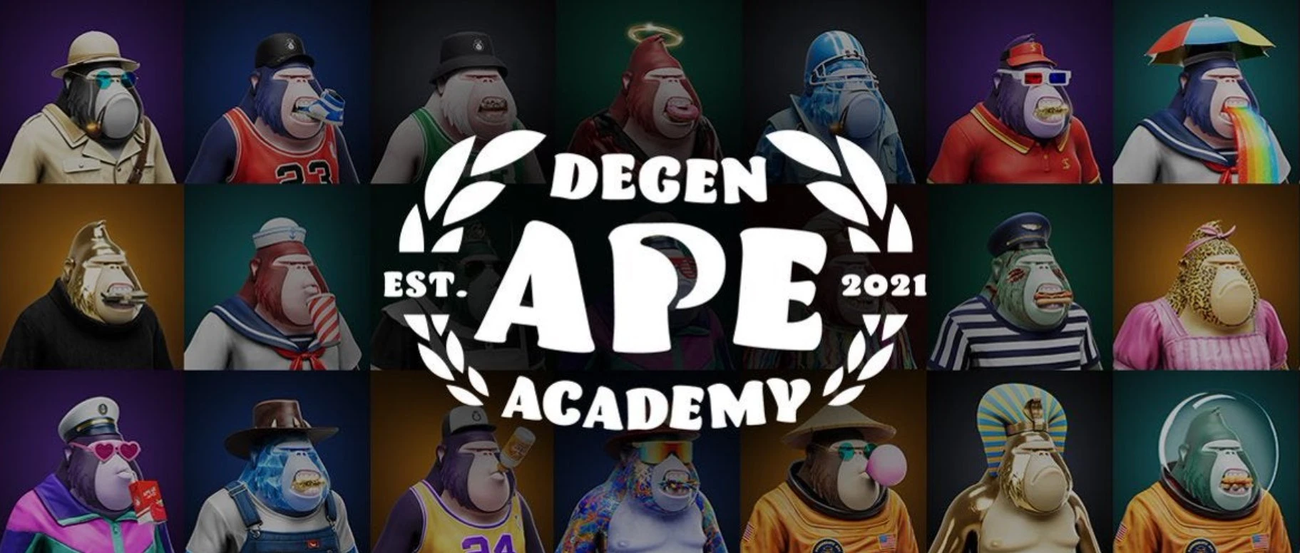 Degen Ape Academy Collection Sol, SOL NFTs, Sol Ape, Apes Solana