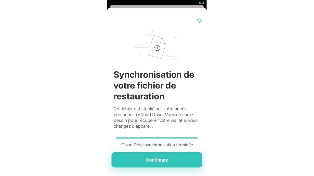 stocker son fichier de récupération sur son appareil mobile ou sur le cloud