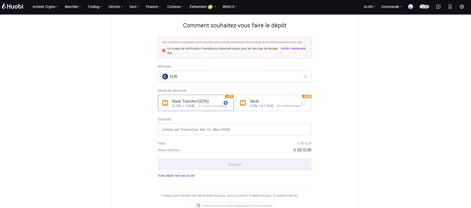 Déposer sur Huobi comment déposer ou retirer de l’argent sur huobi