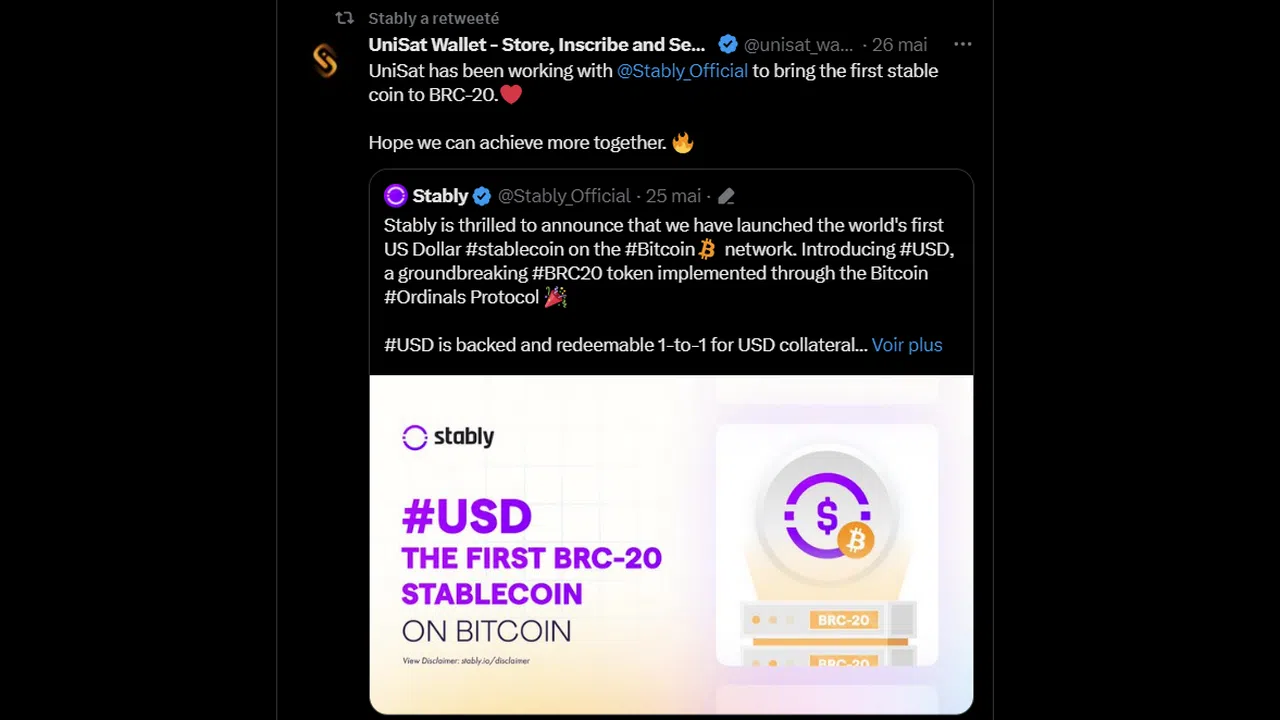stably stablecoin sur le réseau bitcoin brc-20
