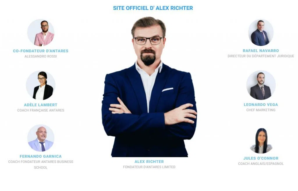 qui est alex richter fondateur mlm antares trade arnaque