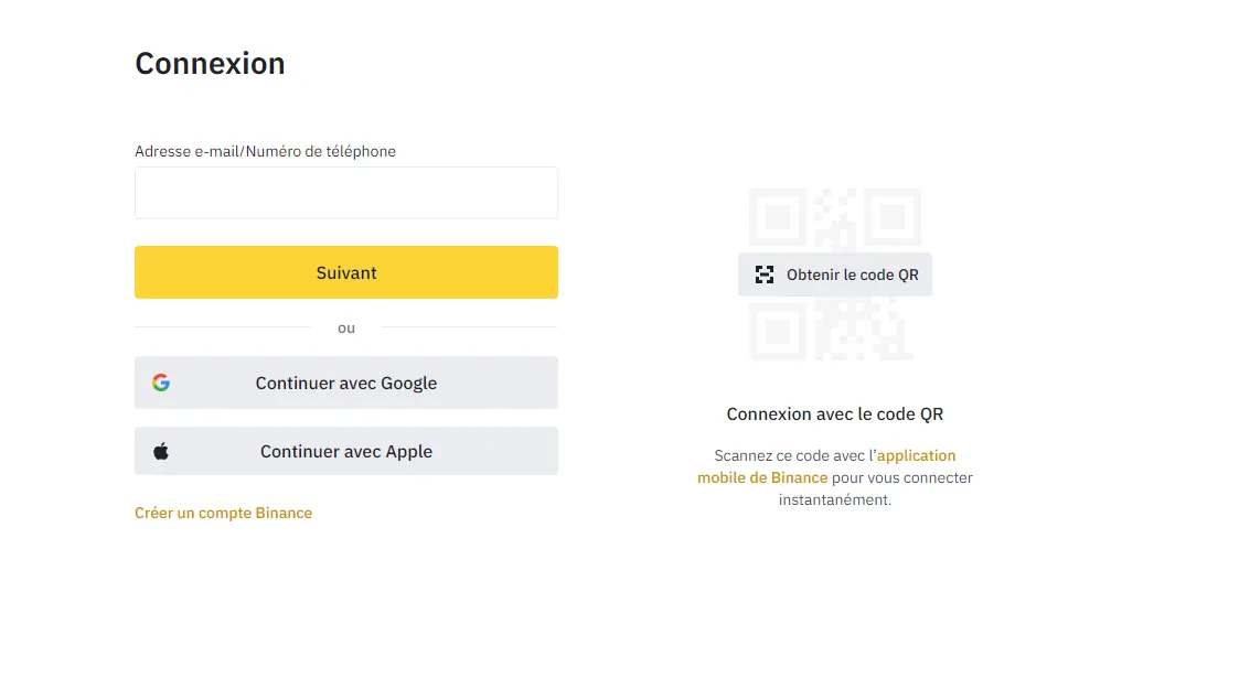 Connexion Binance Comment se connecter à Binance