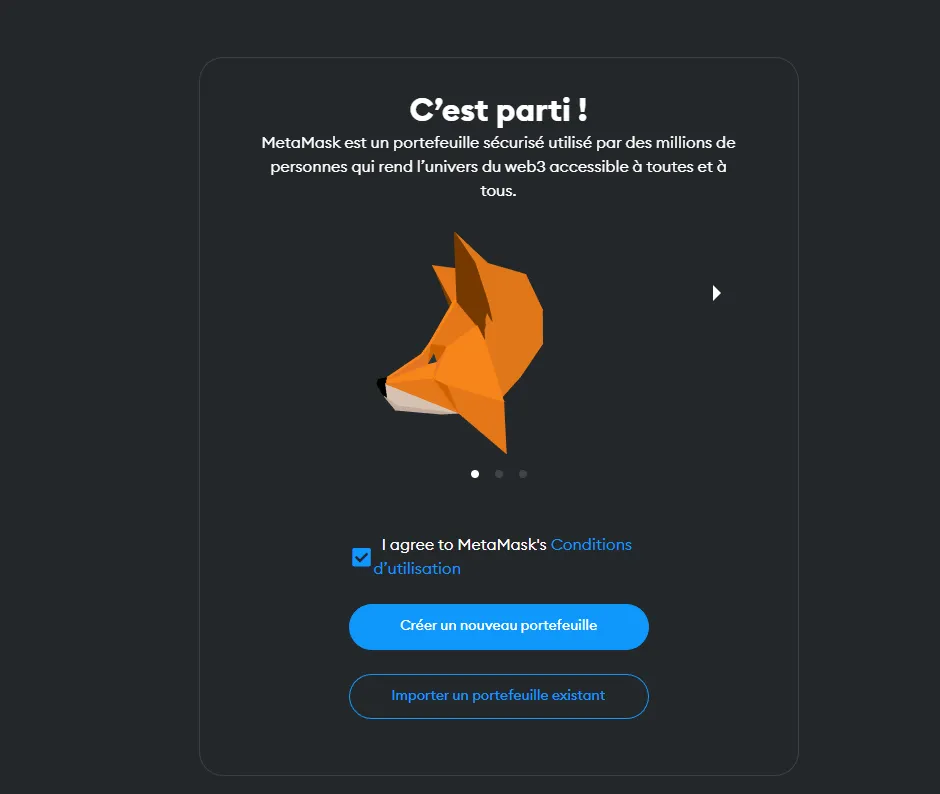 Se créer un portefeuille MetaMask