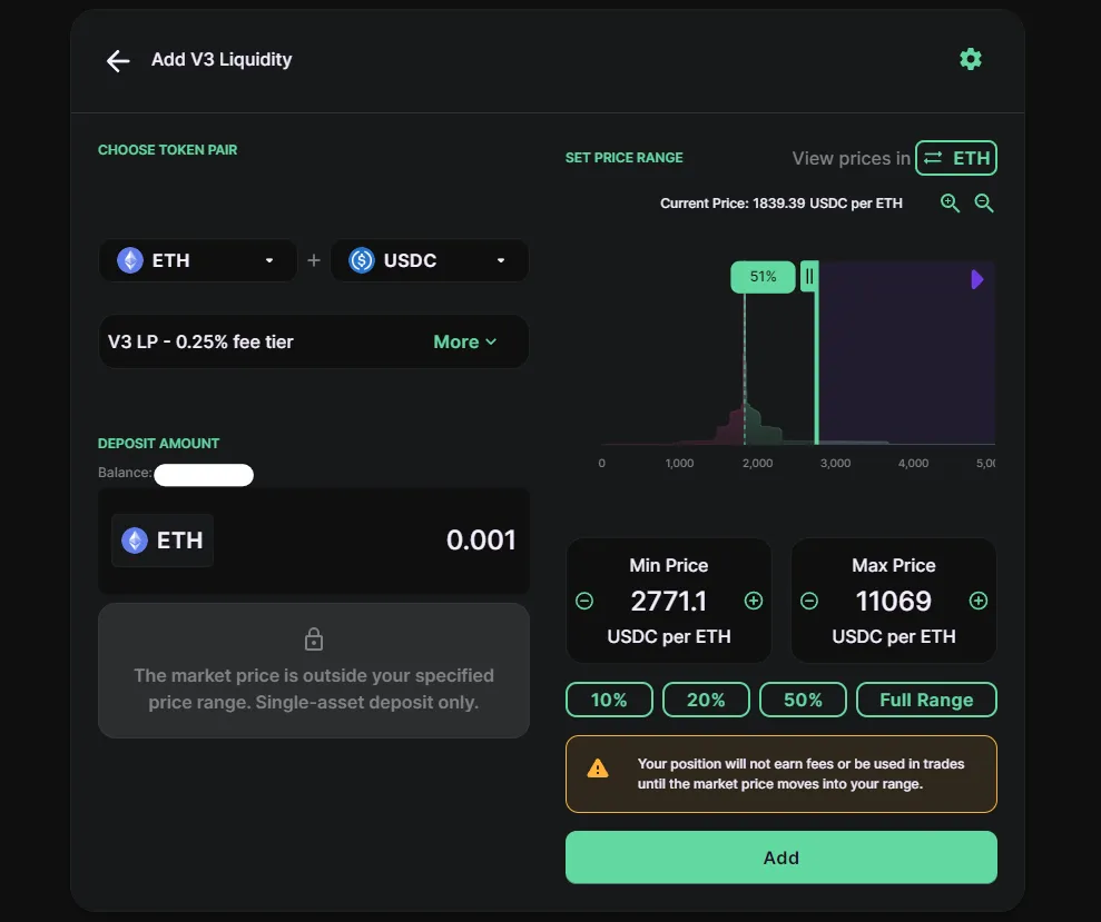 Utiliser Echo Dex pour ajouter de la liquidité farming pool