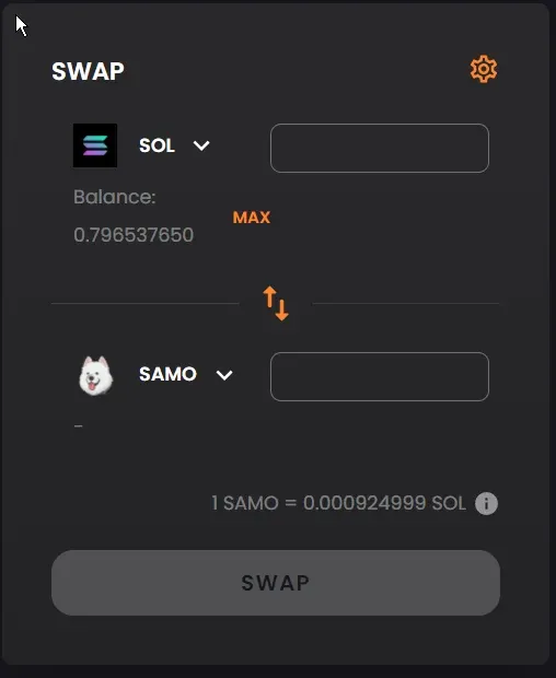 Comment swap tokens sur solflare