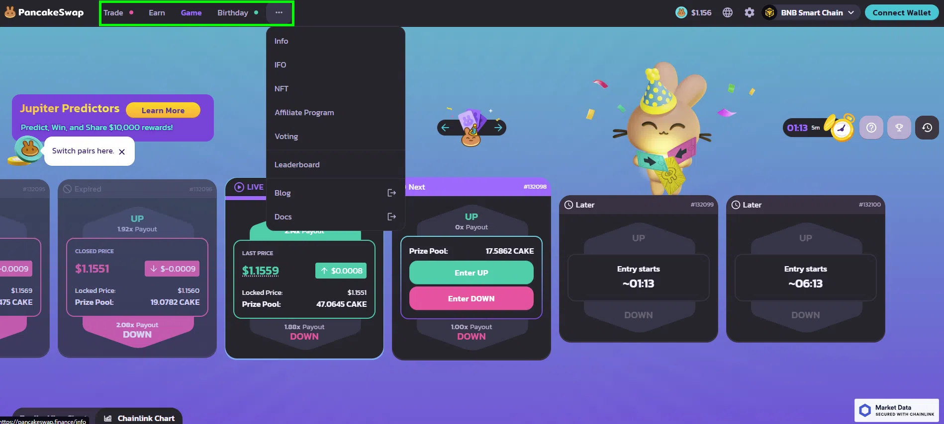 pancakeswap naviguer sur la plateforme