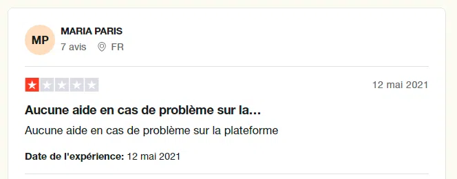 avis négatif sur trustpilot pour pancakeswap
