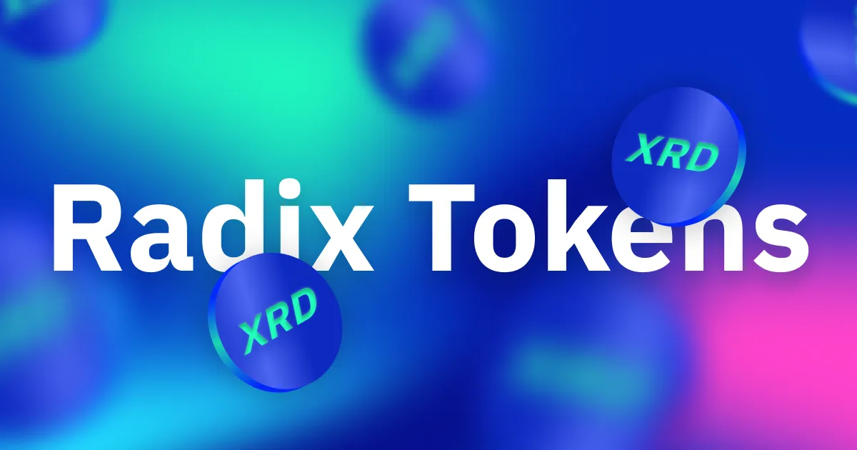 XRD tokens Utilités token XRD crypto radix