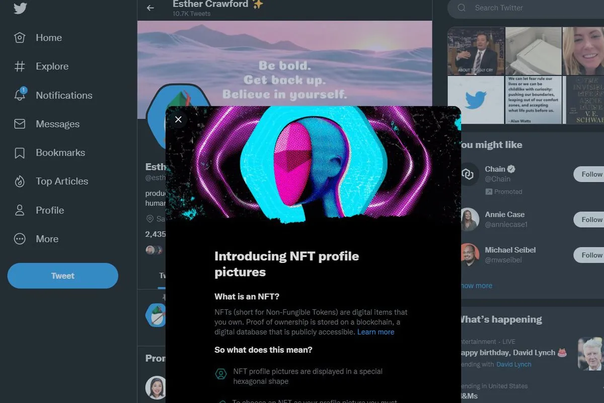 NFT sur X, jeton non fongible, NFT elon musk, elon musk