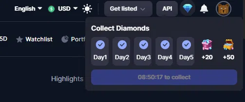 comment obtenir des gemmes sur coinmarketcap