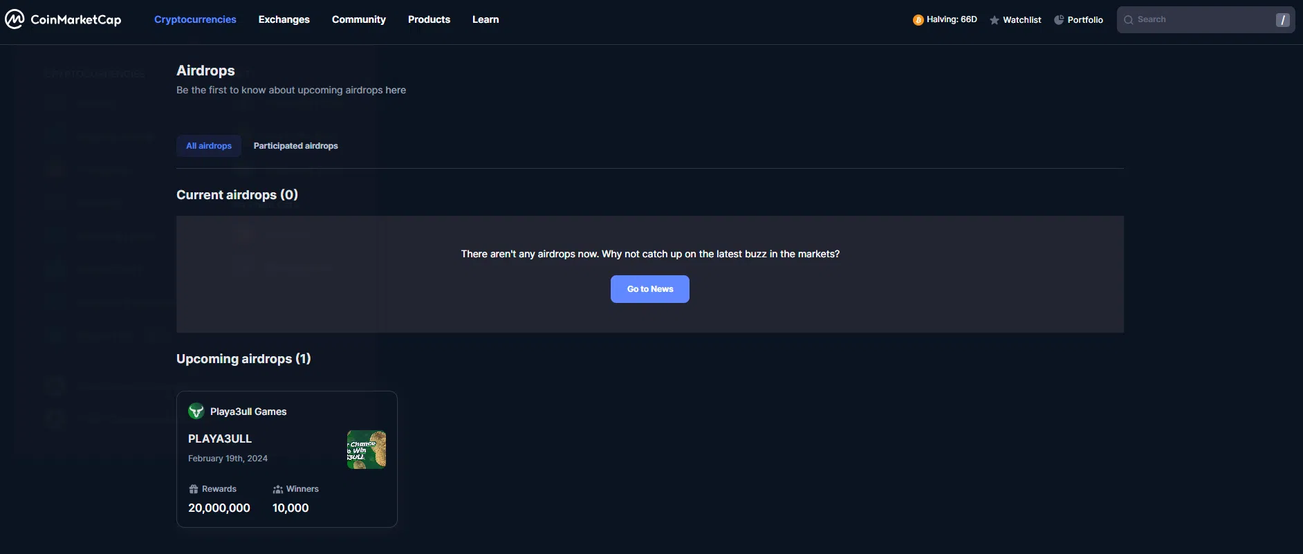 liste des airdrop sur coinmarketcap comment participer
