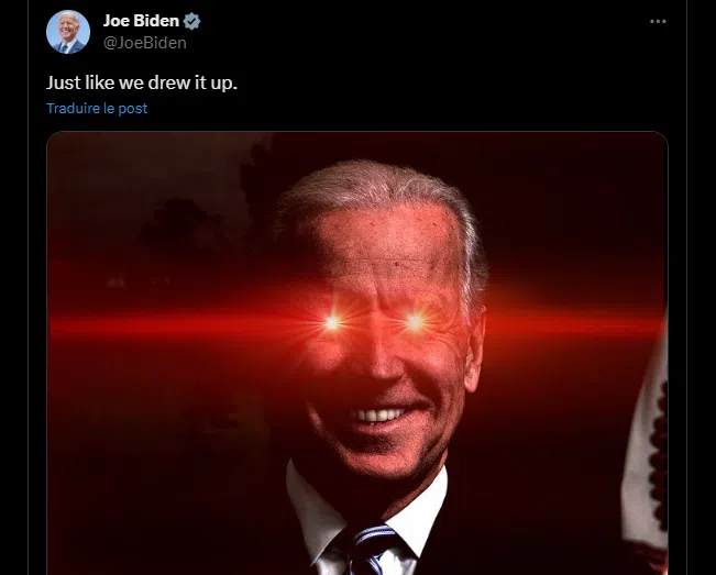 le tweet de joe biden clin d’oeil crypto