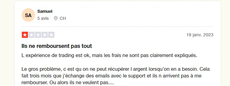 Avis négatif capital.com exchange