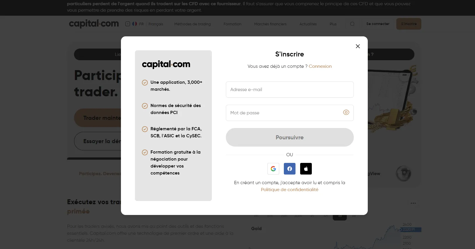 Comment ouvrir un compte sur Capital.com