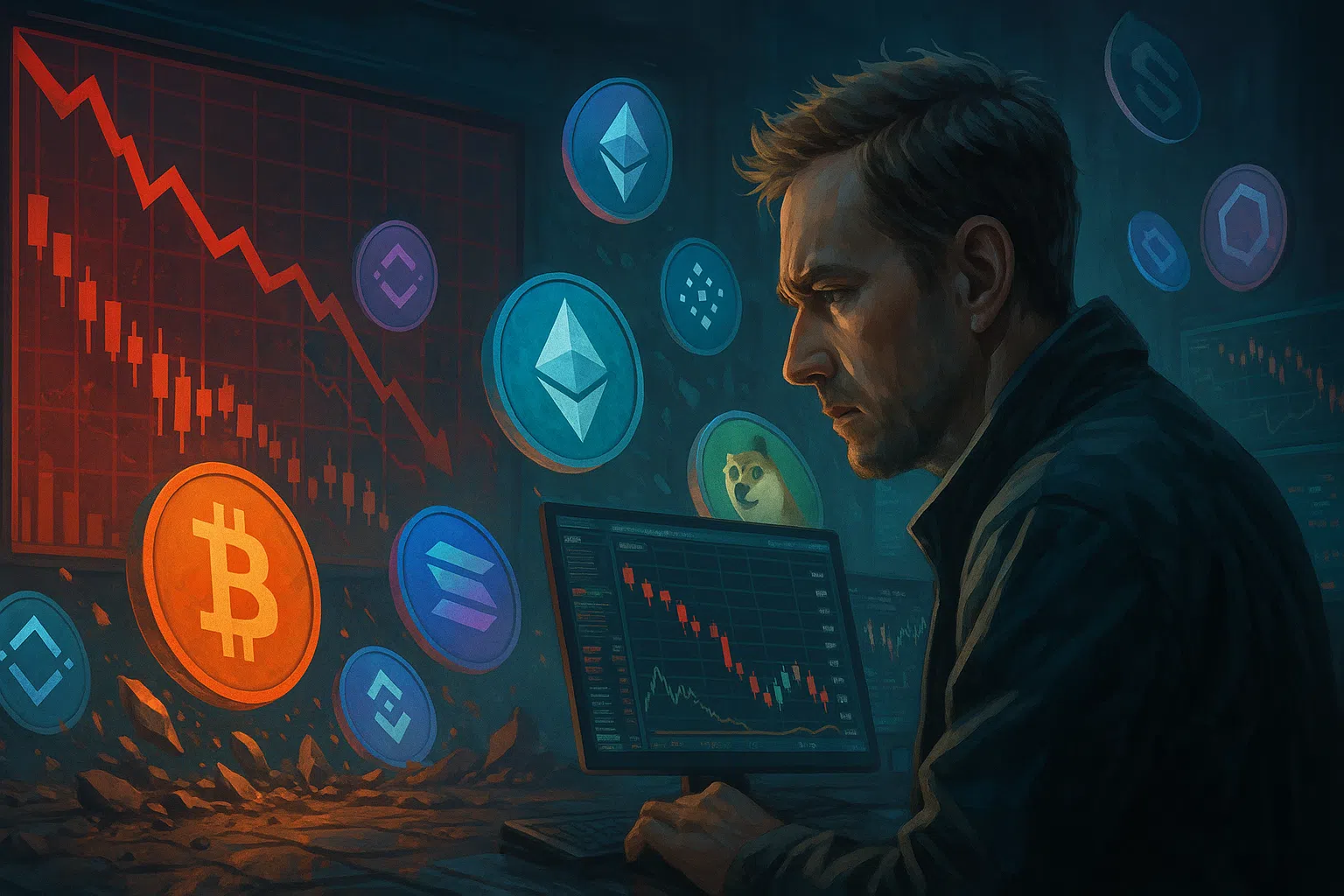 chute massive des altcoins