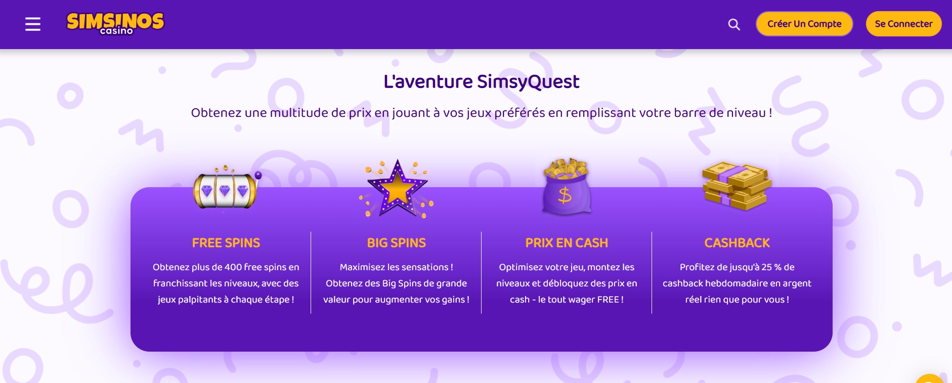 Le programme de fidélité de Simsinos