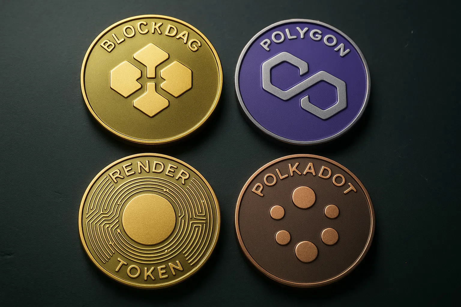 BlockDAG, Polygon, Render et Polkadot