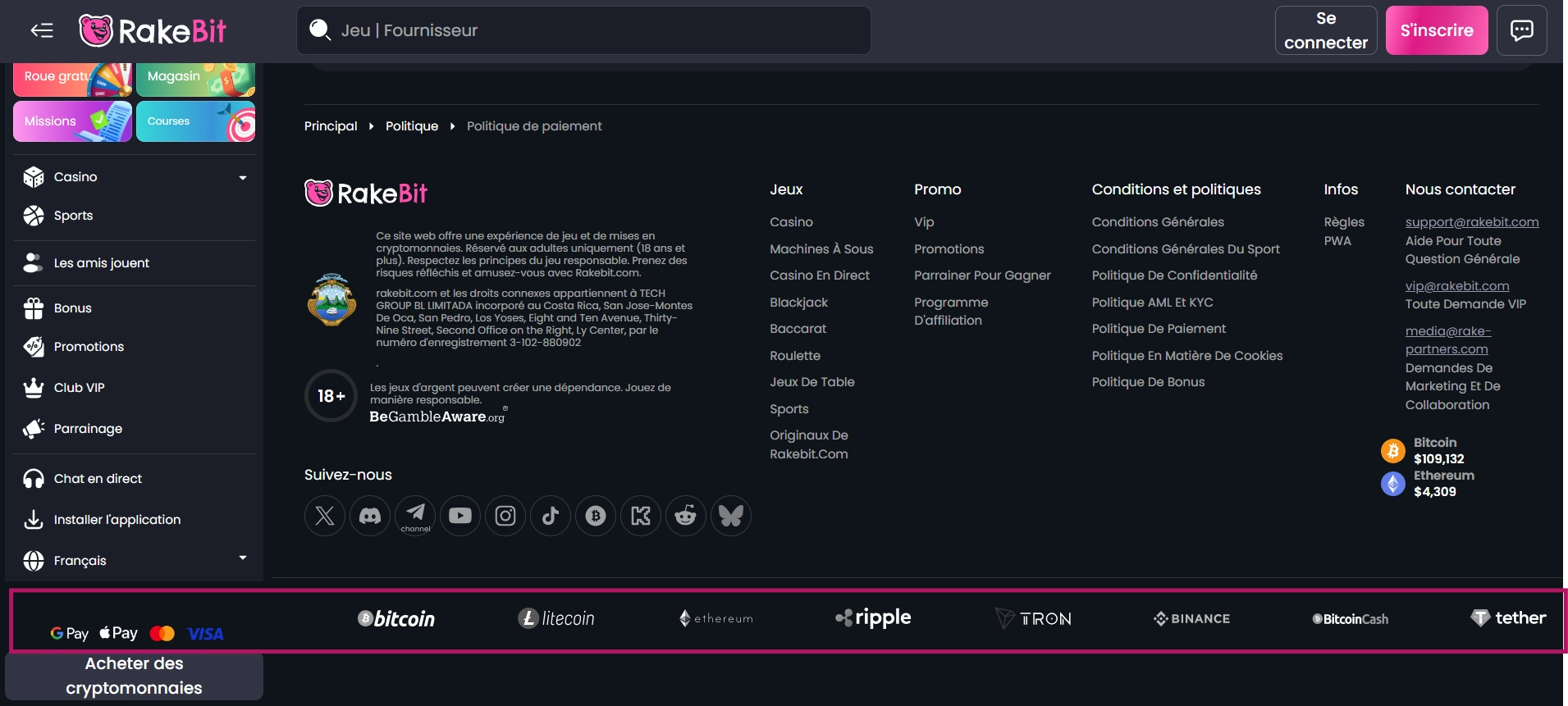 La sécurité des transactions sur Rakebit