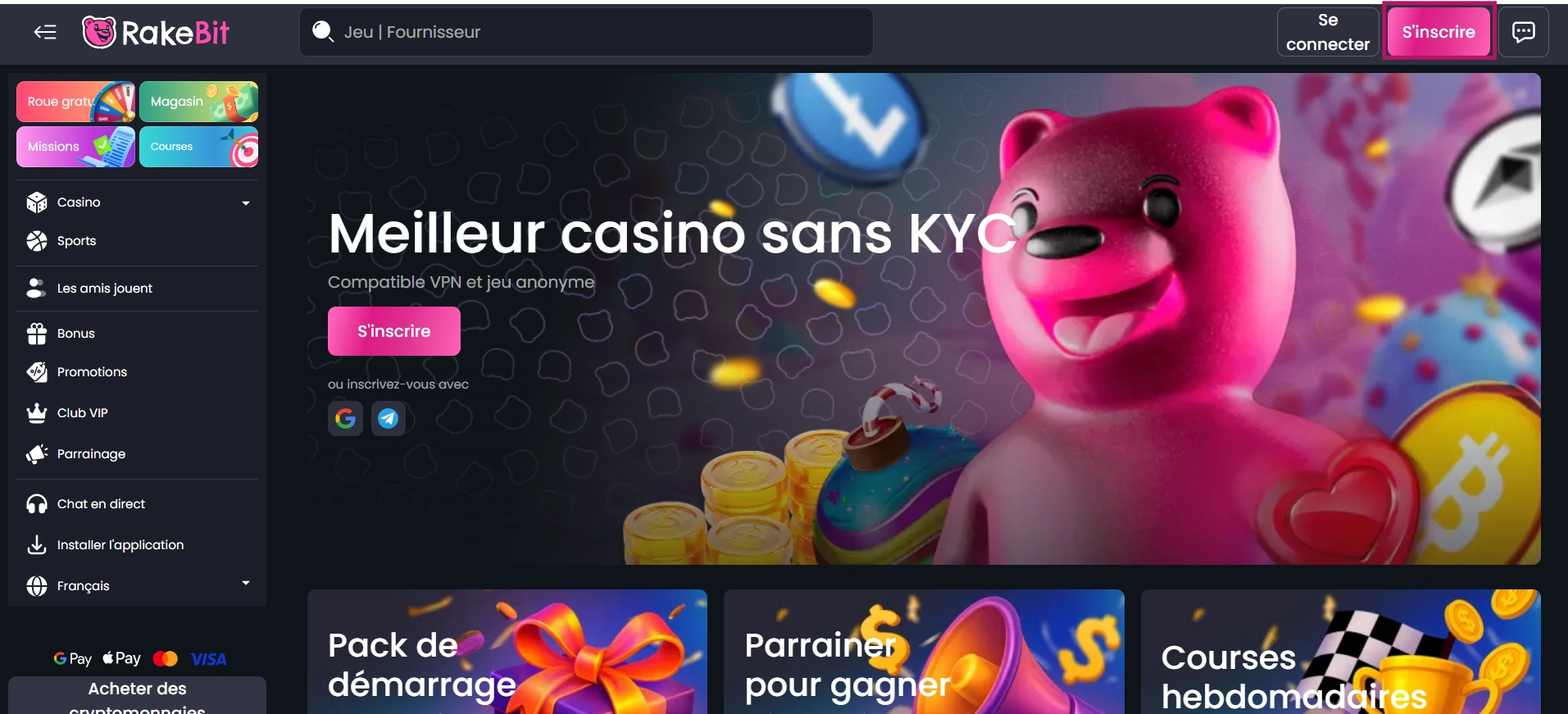 Bouton S'inscrire