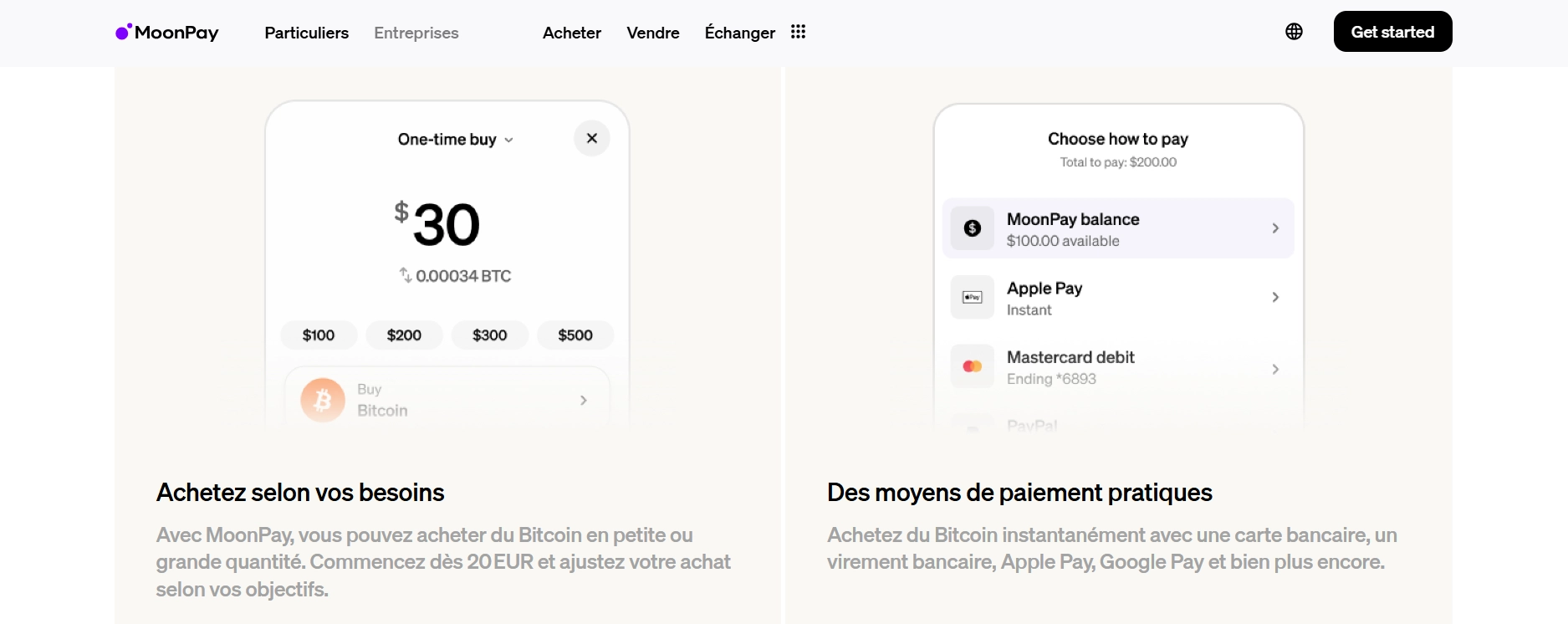 Faites vos achats sur MoonPay