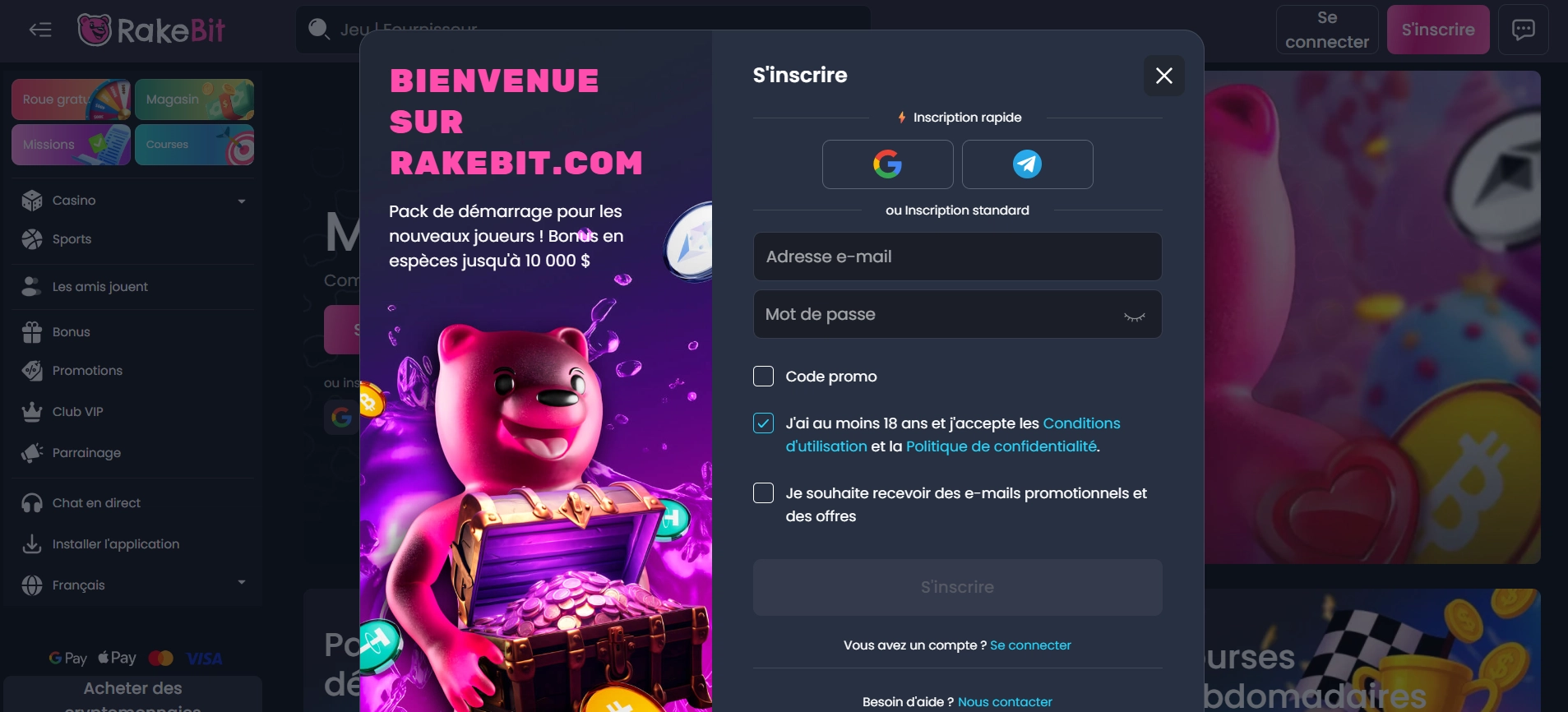 Détails de connexion