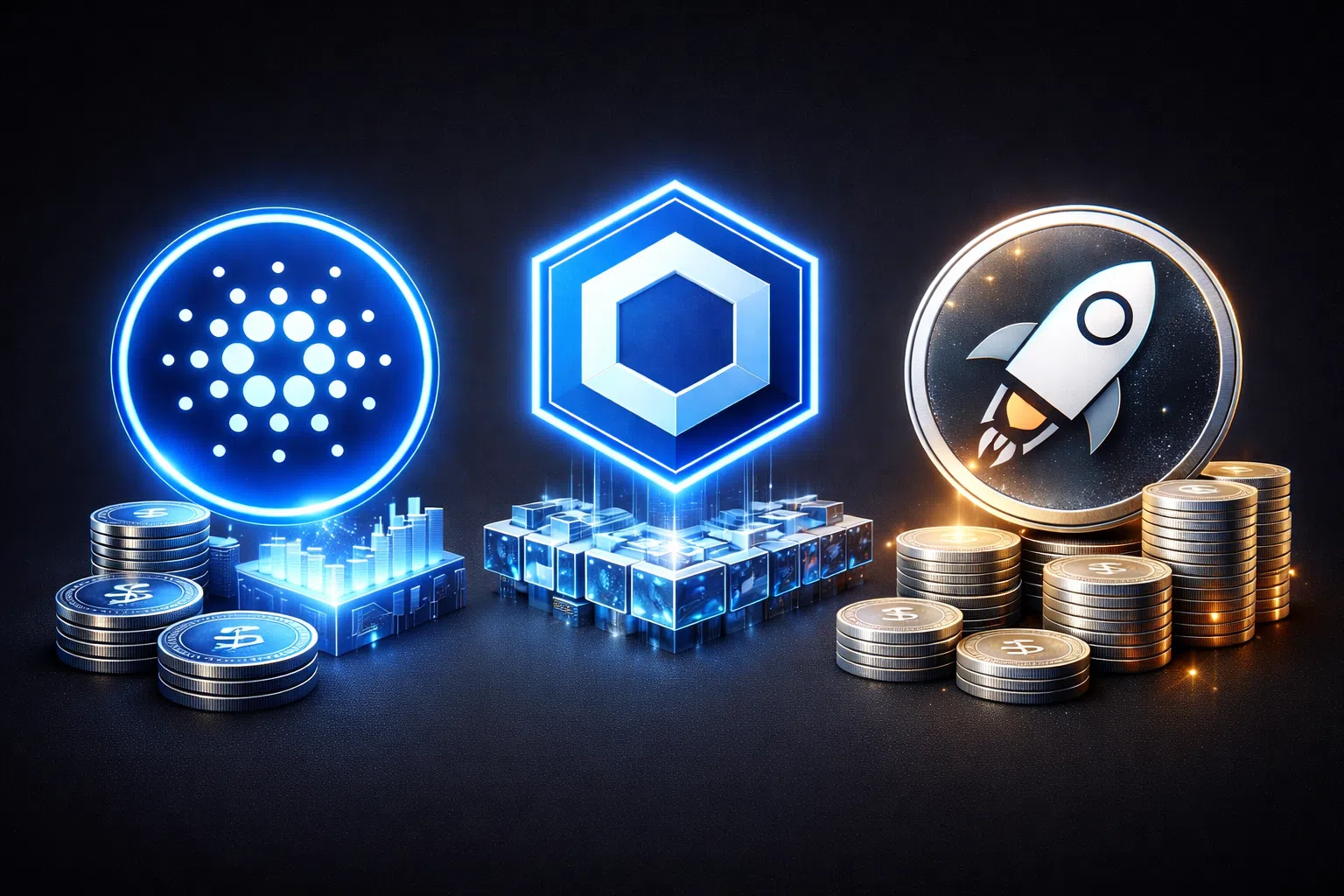 Cardano (ADA), Chainlink (LINK) et Stellar (XLM)
