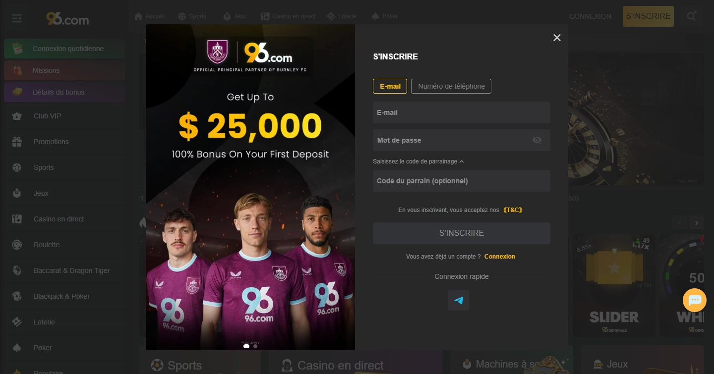 Informations de connexion