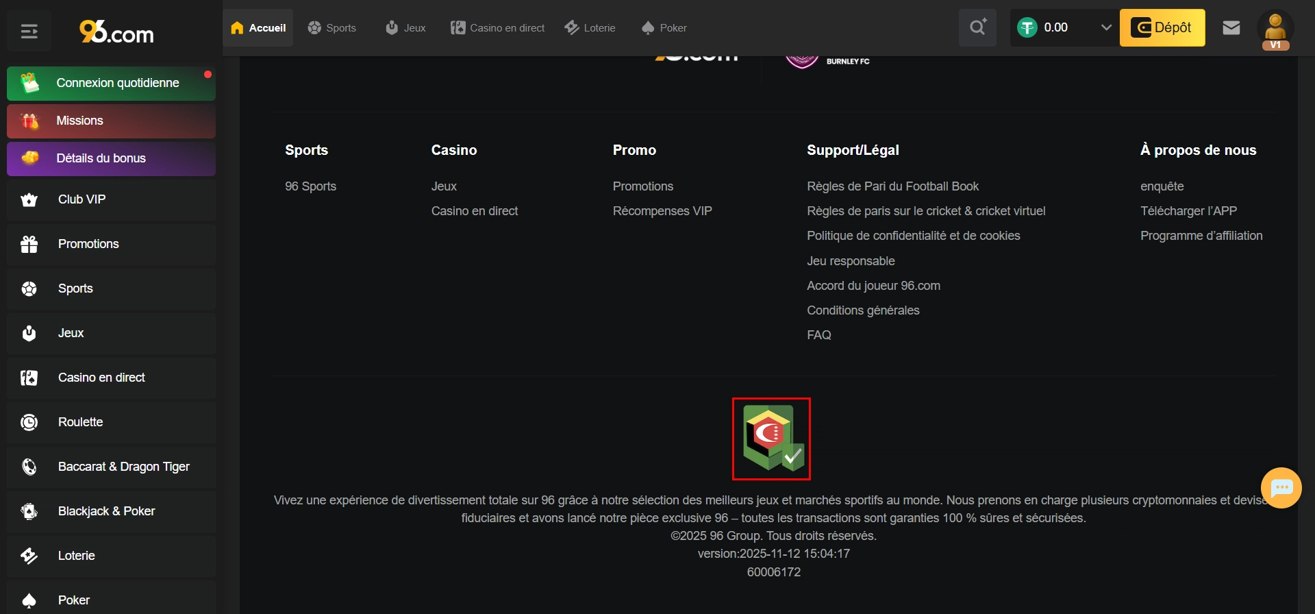 Licence Anjouan en pied de page