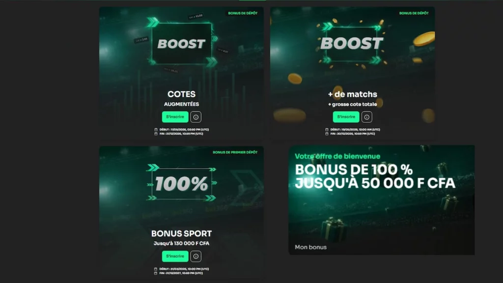 Les bonus offerts par Bet360